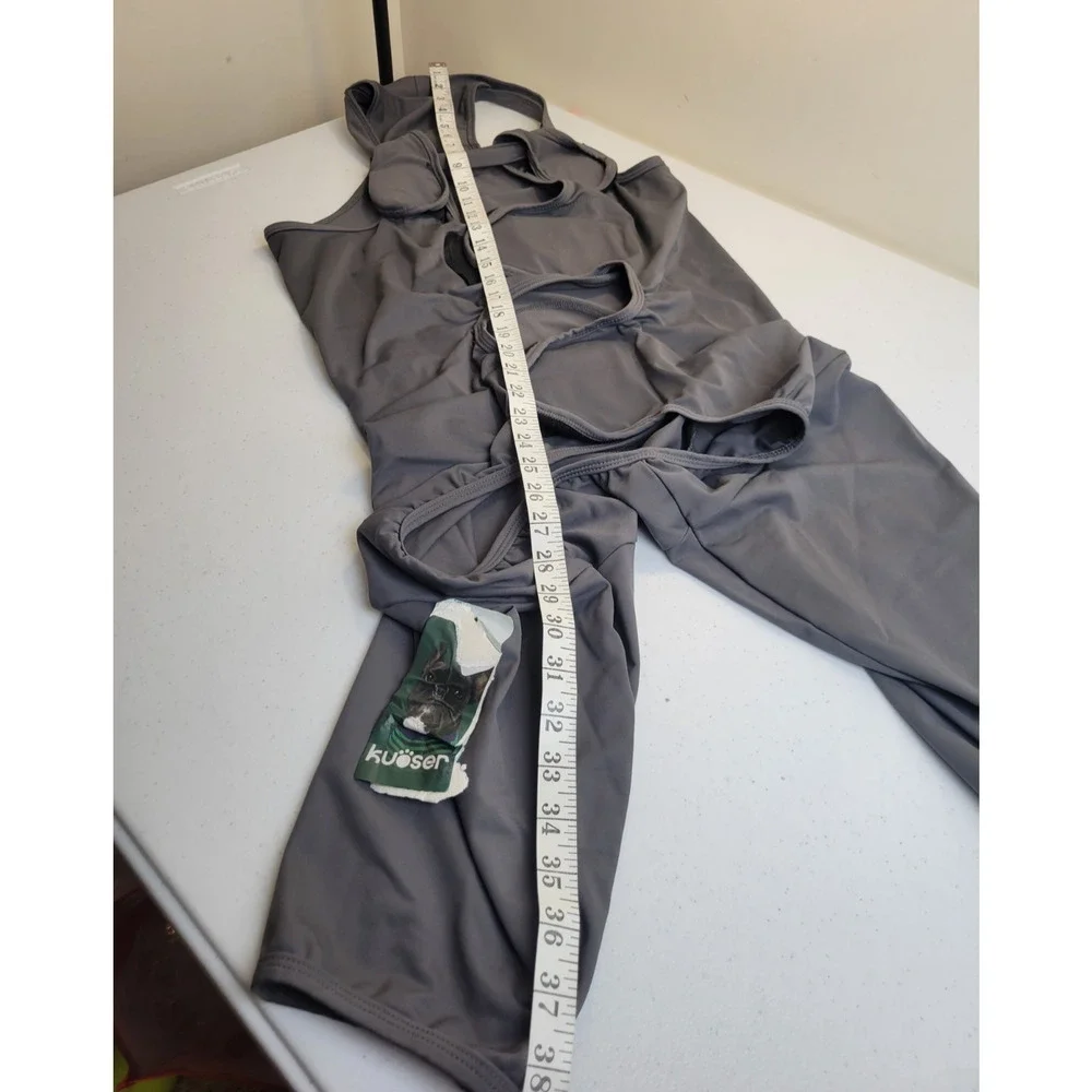 Kuoser Recovery Suit Gray Dog‎ After Surgery Professional Pet Clothing Size XXL